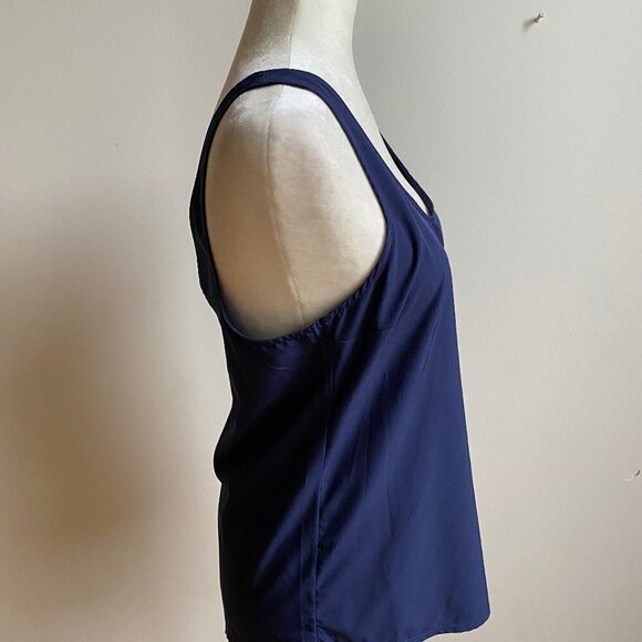 ZELLA Navy Blue "Refined" V-Back Tank Top Small - Picture 4 of 8